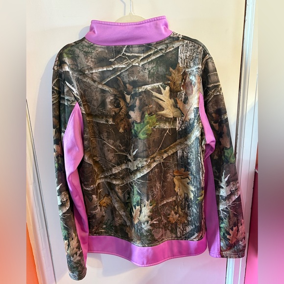 Truetimber Camouflage and Purple Women’s quarter zip - Picture 2 of 3